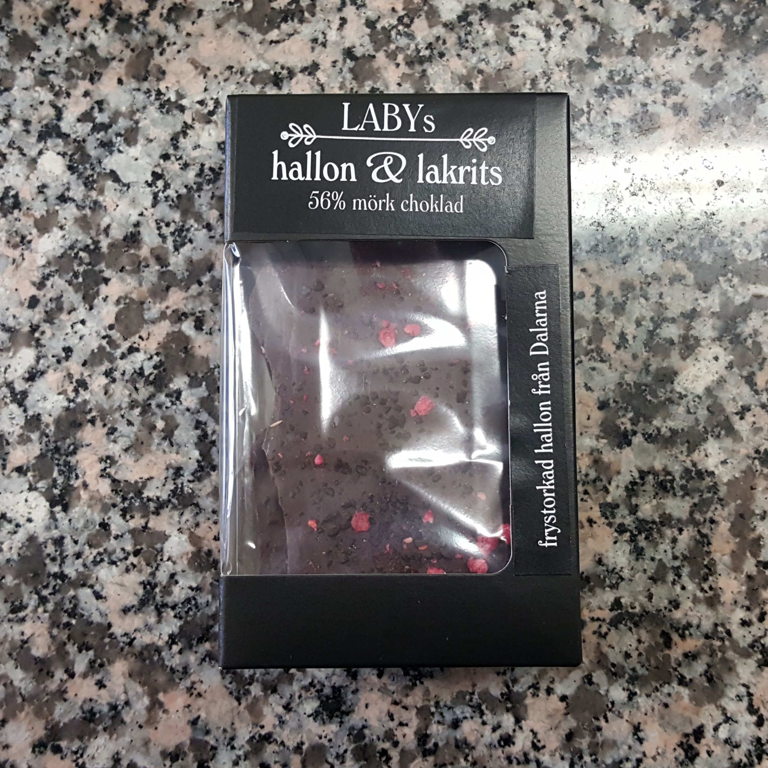 Hallonlakrits, Mörk chokladbräck Hallonlakrits, Mörk chokladbräck