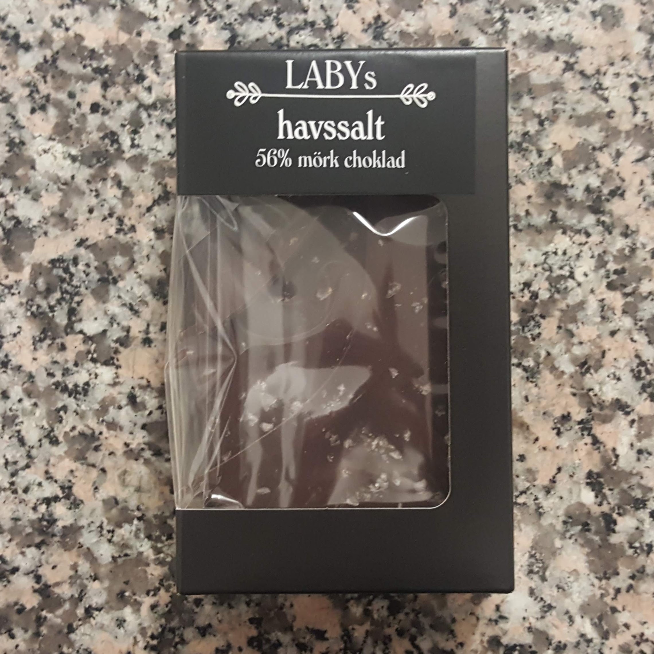 Havssalt, mörk chokladbräck Havssalt, mörk chokladbräck