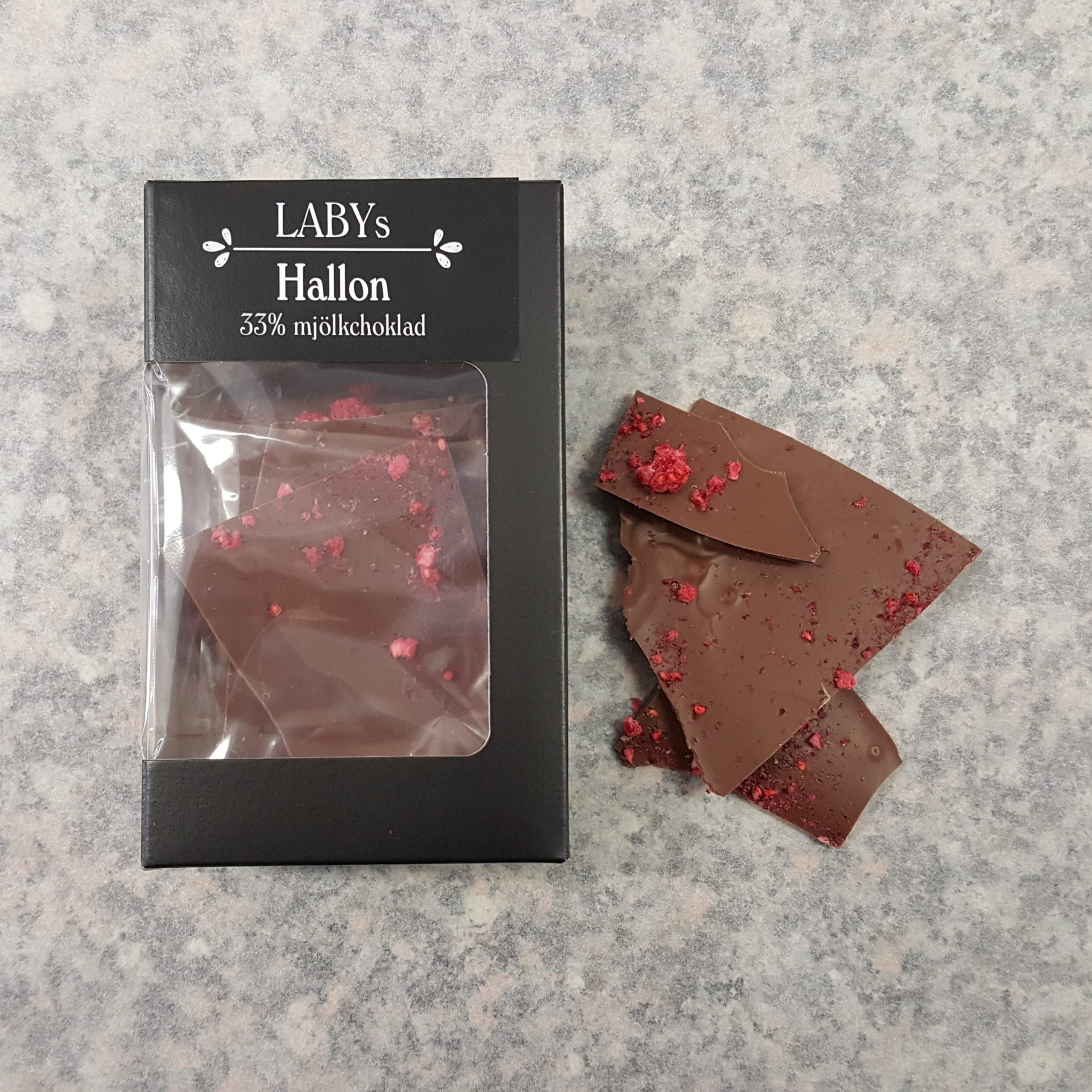 Hallon, Mjölkchokladbräck Hallon, Mjölkchokladbräck