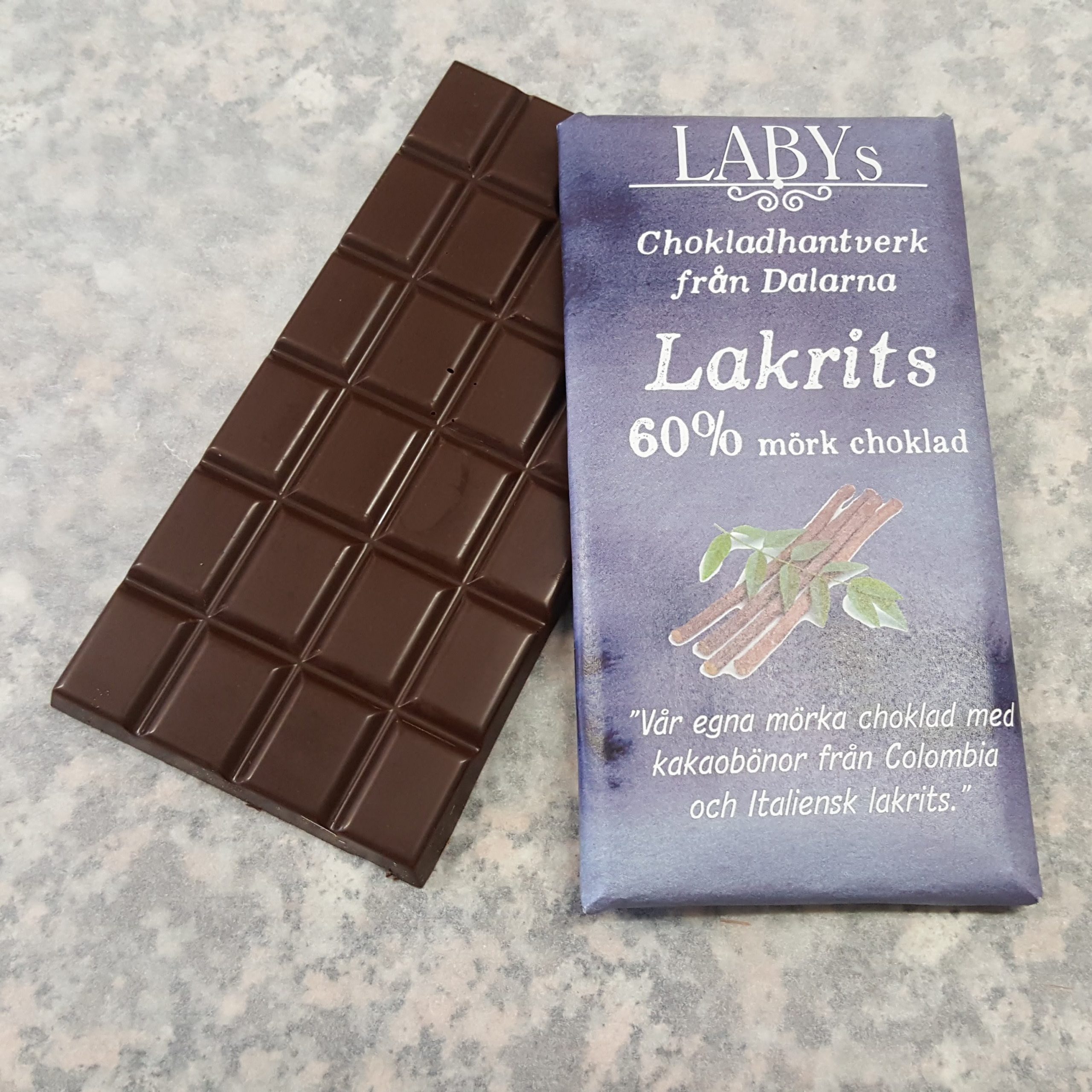 Lakrits, 60% mörk choklad