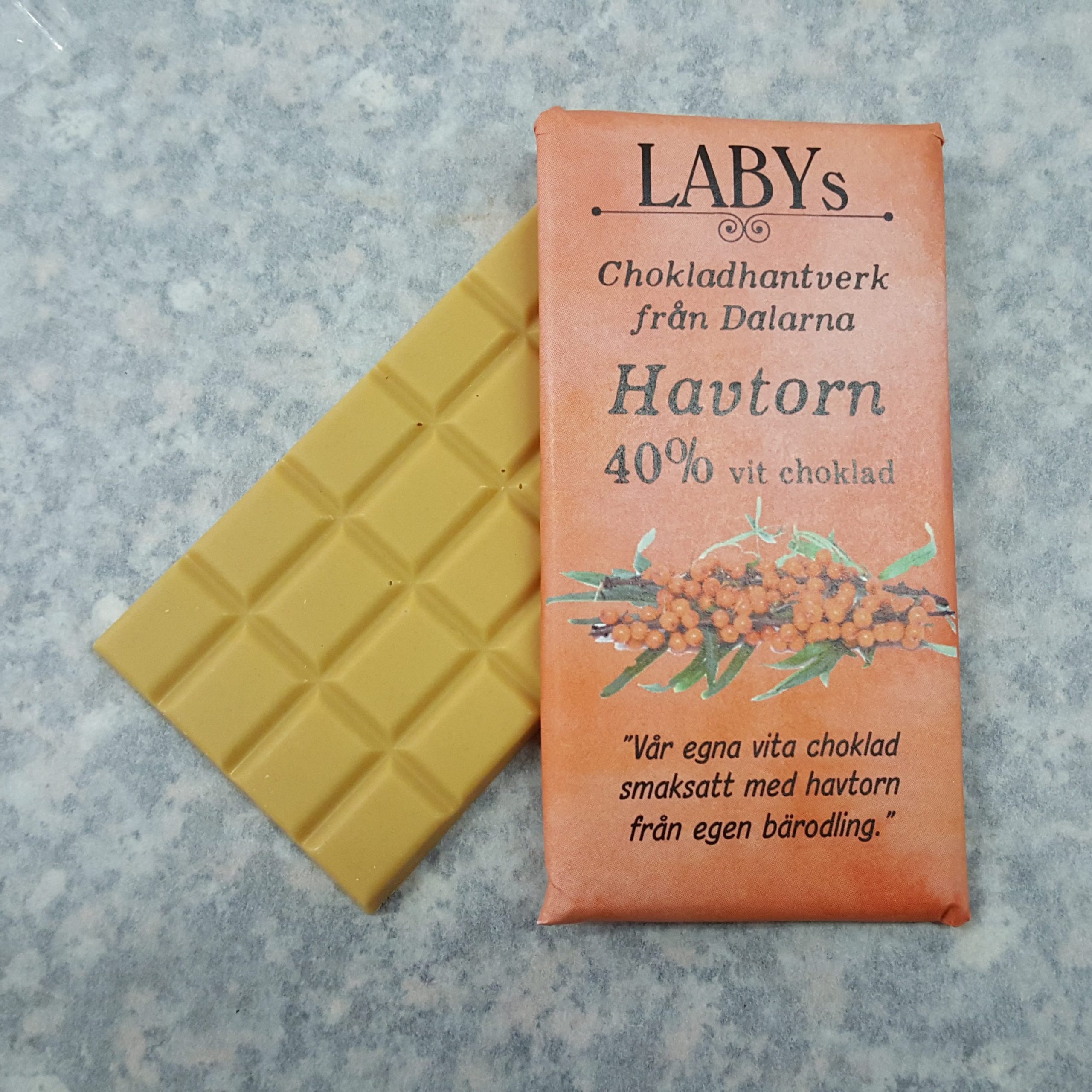 Havtorn, 40% vit choklad
