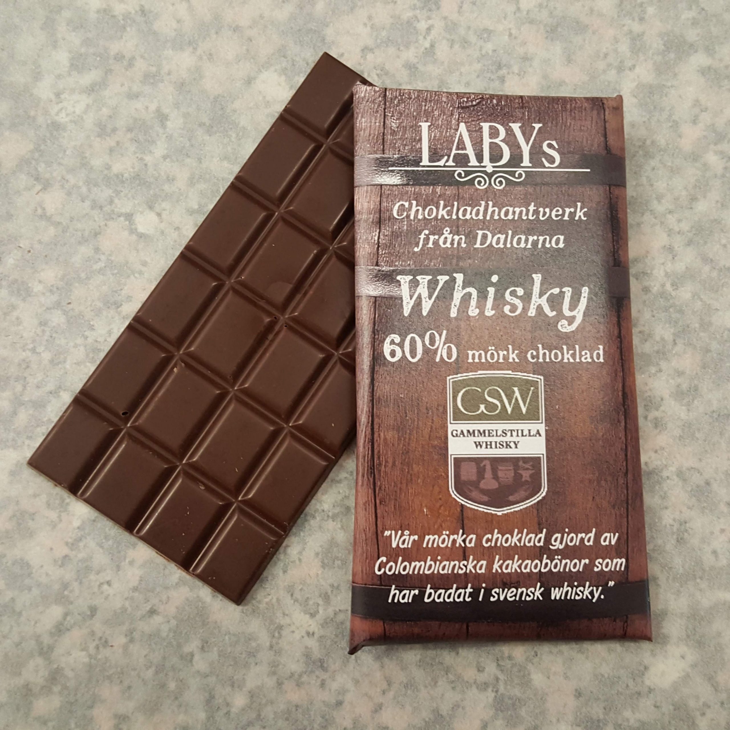 Whisky, 60% mörk choklad