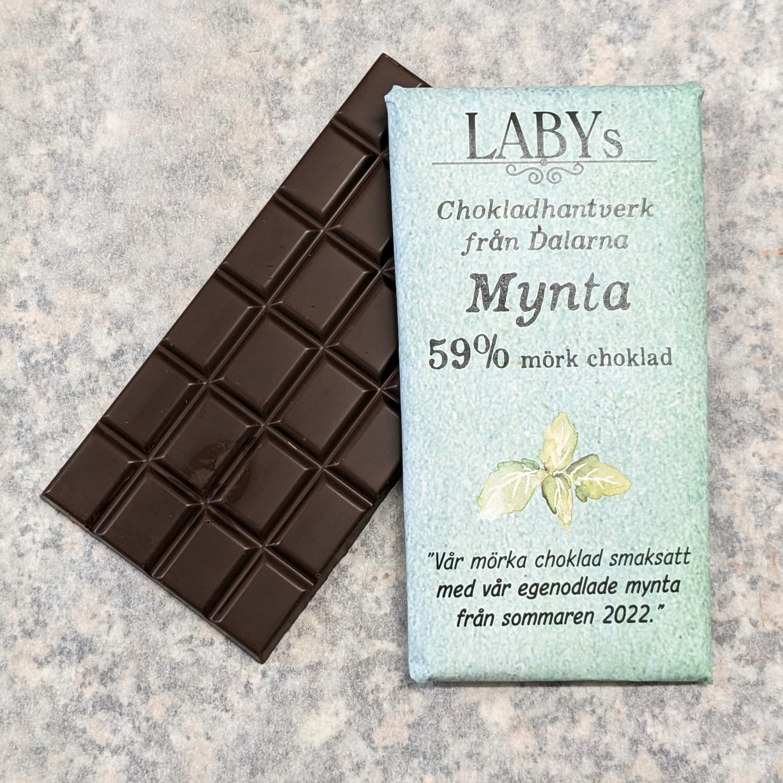 Mynta, 59% mörk choklad