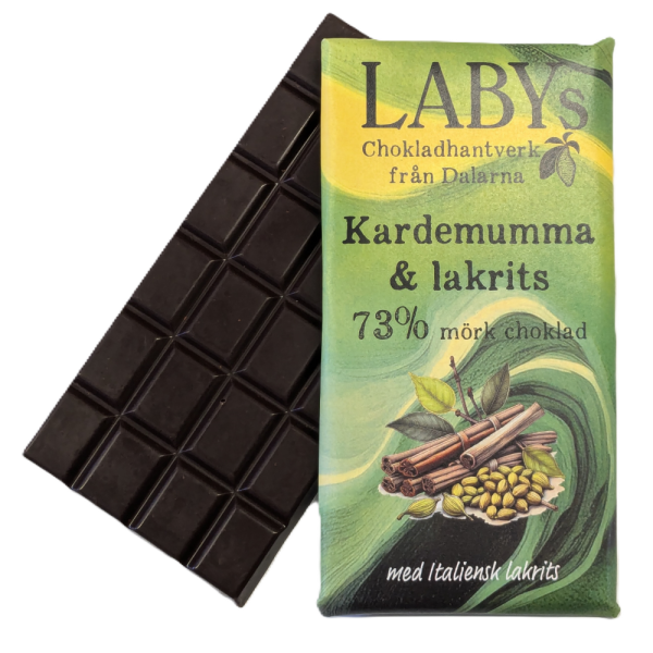 Kardemumma & lakrits, 73% mörk choklad