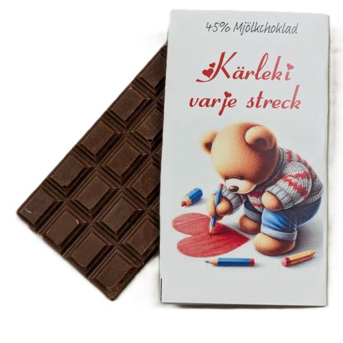 Kärlek i varje streck 45% mjölkchoklad