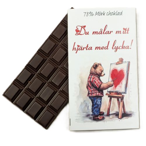 Du målar mitt hjärta med lycka!- 73% mörk choklad