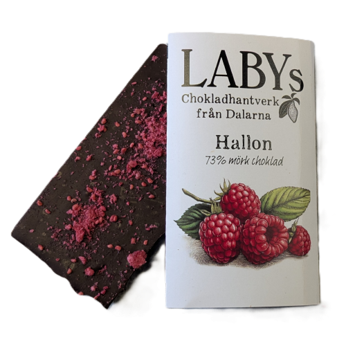 Hallon, 73% mörk choklad - Bild 1