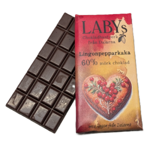 Lingonpepparkaka, 60% mörk choklad